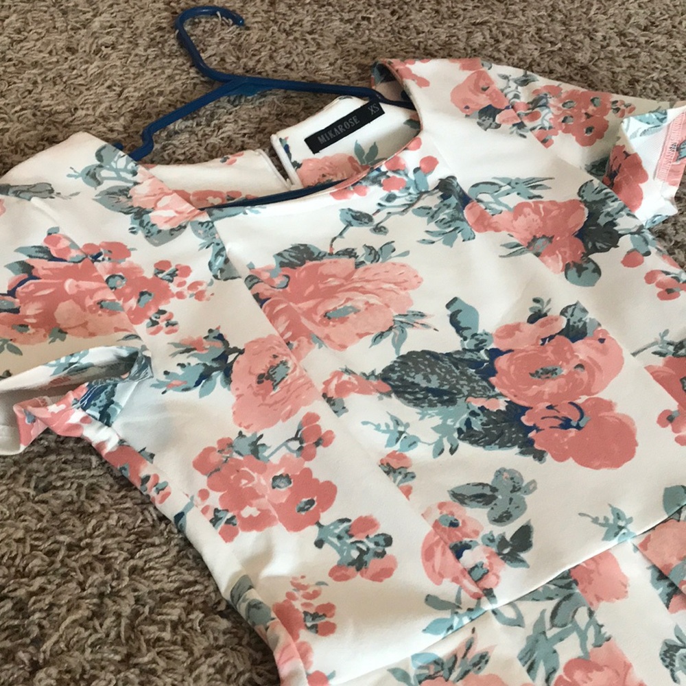 Mikarose NeeSees Pastel Pink & Cream Floral Dress
